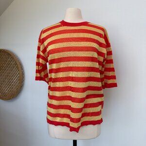 Eolas 100% Cotton Striped Crewneck Tee (see description)